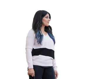 Women's Cashmere Colorblock Sweater